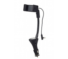 Gembird TA-CHU3 schwarz / 4in1 Autohalterung / 55 - 85 mm / Ladegerät + FM-Transmitter + Freisprecheinrichtung / für 12V-Autosteckdose