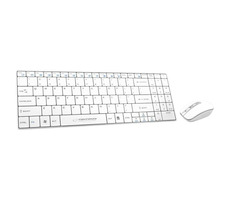 Esperanza EK122W weiß / Set kabellose Tastatur + optische Maus / 2,4 GHz / USB-Empfänger / US-Layout / 1600 DPI / 4 TL.