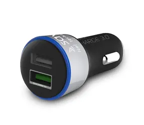 Savio SA-06/B Autoladegerät mit Quick Charge 3.0 Technologie / 3A / 2x USB / Schwarz