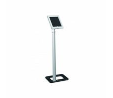 Techly Universal-Bodenständer für iPad und Tablets 9,7"-10,1" mit Schloss / Silber