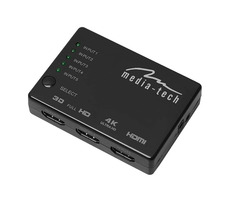Media-Tech 5xHDMI SWITCH 4K schwarz / 4k x 2K @ 60 Hz / 5x HDMI Eingang / 1x HDMI Ausgang 