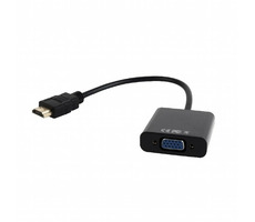 Gembird Adapter HDMI-A (M) auf VGA (F) + 3,5 mm Audiokabel / Schwarz