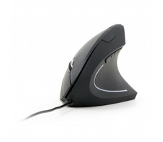 Gembird MUS-ERGO-01 ergonomische optische Maus / 3200 DPI / 6 Tasten / USB / schwarz