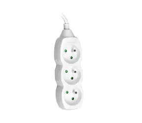 Tracer PowerCord Verlängerungskabel 3 m weiß / 3 Steckdosen / VDE-Zertifizierung