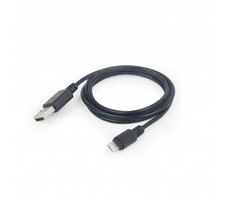 Gembird USB-Kabel zur Datenübertragung und zum Laden von Apple Lightning 8-polig 2 m schwarz