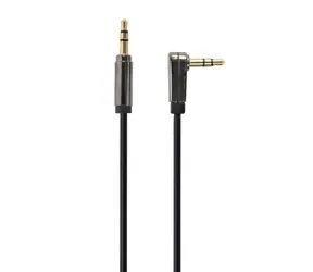 Gembird 3,5 mm Stereo-Audiokabel 1,8 m schwarz / 1x 3,5 mm gerader Klinkenstecker (M) / 1x 3,5 mm rechtwinkliger Klinkenstecker (M)