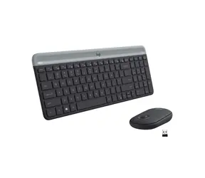 Logitech Slim Wireless Combo MK470 DE schwarz