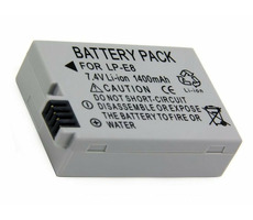 Trx -Akku für Canon 1400 mAh / für EOS 550D / EOS 600D / EOS 650D / Kiss X4 / Kiss X5 / Rebel T2 / Rebel T3i 