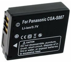 Trx -Akku für Panasonic 1000 mAh / für CGA S007E / DMW-BCD10 / CGR-S007 / DMWBCD10 / CGA-S007A /1B / CGA-S007 /1B