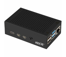 Raspberry Gehäuse Alu schwarz (Joy-it) für Raspberry Pi 4 B