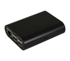 Raspberry Gehäuse schwarz (Joy-it) für Raspberry Pi Modell B+ & Rpi 2 B & Rpi 3 B & Rpi 3 B+