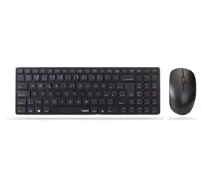 Rapoo 9300M Multi-Mode Schwarz / Kabelloses Tastatur- und Mausset / 2,4 GHz / BT 3.0 und 4.0 / CZ-SK-Version