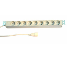 Knurr PDU Rackleiste / 7x230V / 1HE / 19" / 1x16A / IEC320 C20 / weiß
