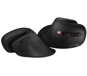 Connect IT FOR HEALTH CMO-2900-BK schwarz / Ergonomische vertikale kabellose Maus / 1600DPI / 6 Tasten / 2,4GHz / 1x AA