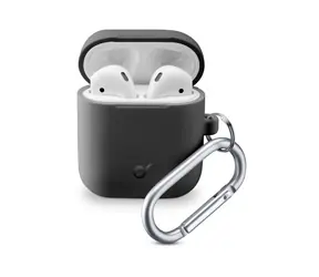 CellularLine Bounce Schutzhülle mit Karabiner für Apple AirPods 1 & 2 schwarz