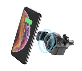 CellularLine Handy Roll schwarz / Universalhalterung für die Autolüftung mit kabelloser Ladefunktion 