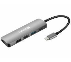 Sandberg USB-C-Dockingstation / HDMI / 1xUSB 3.0 / 2xUSB 2.0 / Power Delivery 100W