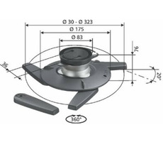Vogels Evolution EPC 6545 schwarz / Projektor Deckenhalterung / max. 10 kg