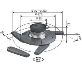 Vogels Evolution EPC 6545 schwarz / Projektor Deckenhalterung / max. 10 kg