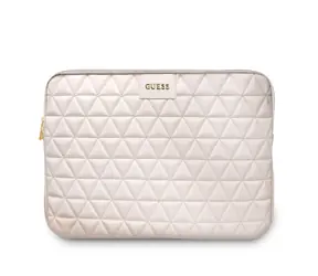 Guess Quilted Laptoptasche 13" rosa / ECO Leder