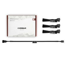 Noctua NA-SEC1 schwarz (Chromax) / Verlängerungskabel / 3x 4-Pin PWM / Länge 300 mm