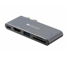 Canyon CNS-TDS05DG Dockingstation grau / Thunderbolt 3 / USB 3.0 / HDMI / SD- und TF-Kartenleser