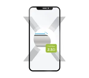 FIXED Full-Cover Schutzglas aus gehärtetem Glas für XIAOMI Redmi 9A & 9C schwarz / Verklebung über das gesamte Display