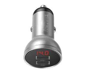 Baseus CCBX-0S USB-Autoladegerät / LED-Anzeige / 5V / 2,4A / 2x USB-A / für Zigarettenanzünder im Auto