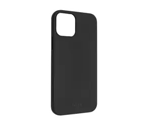 FIXED Story Rubber Back Cover für Apple iPhone 12 & 12 Pro Schwarz