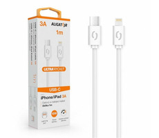 Aligator Datenkabel POWER 3A USB-C - Lightning 1m weiß