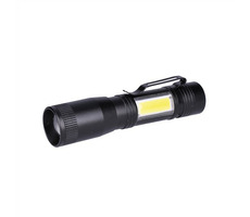 Solight WL115 LED Metalllampe 3W + COB schwarz / 150 + 60lm / AA 
