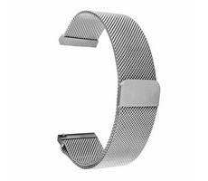 Tactical 640 Loop magnetisches Metallarmband für Samsung Galaxy Active 2 44 mm Silber