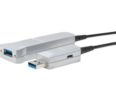 VivoLink USB 3.0 Verlängerungskabel mit optischer Übertragung A - AM - F 10m schwarz / 5Gbps USB 3.1 Gen 1