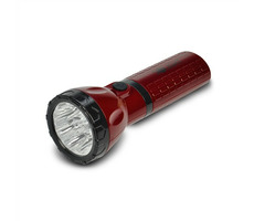 Solight WN10 wiederaufladbare LED-Taschenlampe rot-schwarz / Plug-in / Pb 800mAh / 9x LEDs