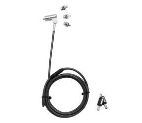 Dicota Universal-Sicherheitskabelschloss mit Hauptschlüssel / 3 austauschbare Köpfe / mit Schlüssel