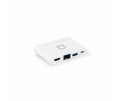 Dicota Tragbares Dockinggerät USB-C 4 in 1 weiß / HDMI / 1x USB-A / 1x USB-C