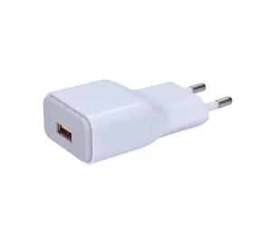 Solight DC51 USB-Ladeadapter 1x USB weiß grau / Schnellladung / Qualcomm / 5V-2A / 9V-1,5A / 12V-1A / AC 230V