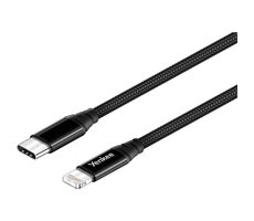 YENKEE YCU 631 USB-C auf Lightning Kabel schwarz / Länge 1m / 3A