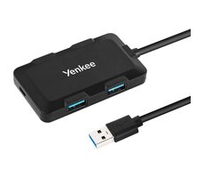 YENKEE YHB 4341BK Hub schwarz / 4X USB 3.0 / 5 Gbs / 120cm