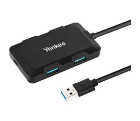 YENKEE YHB 4341BK Hub schwarz / 4X USB 3.0 / 5 Gbs / 120cm