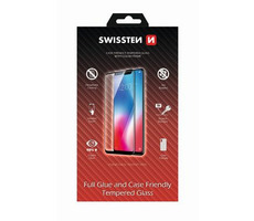 Swissten FULL GLUE COLOR FRAME CASE FRIENDLY Glas für Huawei Y6p schwarz