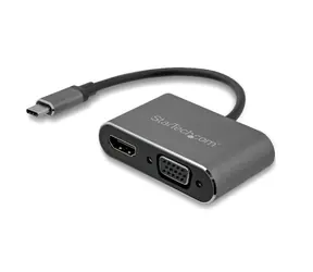 StarTech Multiport-Videoadapter USB-C auf HDMI & VGA grau / 4K 30Hz 