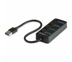 StarTech USB 3.0 HUB 4 Ports schwarz / USB-A / 5 Gbs
