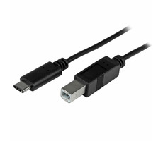 StarTech USB-C auf USB-B Kabel schwarz / 480 Mbit/s / Thunderbolt 3 / 1m
