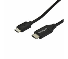 StarTech USB-C auf MicroUSB Kabel schwarz / 480 Mbit/s / Thunderbolt 3 / 1m