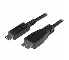 StarTech USB-C auf MicroUSB Kabel schwarz / 10Gbps / Thunderbolt 3 / 1m