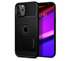 Spigen Rugged Armor Schutzhülle für Apple iPhone 12 & 12 Pro schwarz