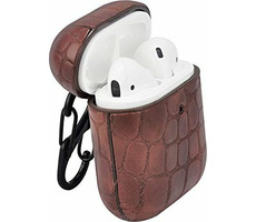 Terratec AirBox Stone Pattern Dunkelbraun / Hülle für Apple AirPods 1 & 2