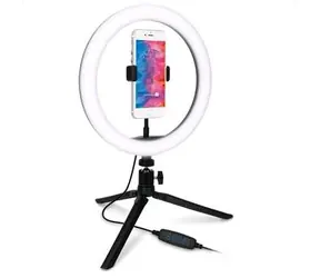 Connect IT Selfie10Ring CLI-2000-SM / Ring-LED-Licht mit flexibler Telefonhalterung / 1000 lm 