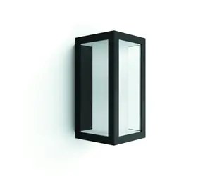 Philips Hue Impress LED 1x8W Wand schwarz / Außenwandleuchte / 1200lm / 2200-6500K / RGB / IP44